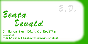 beata devald business card